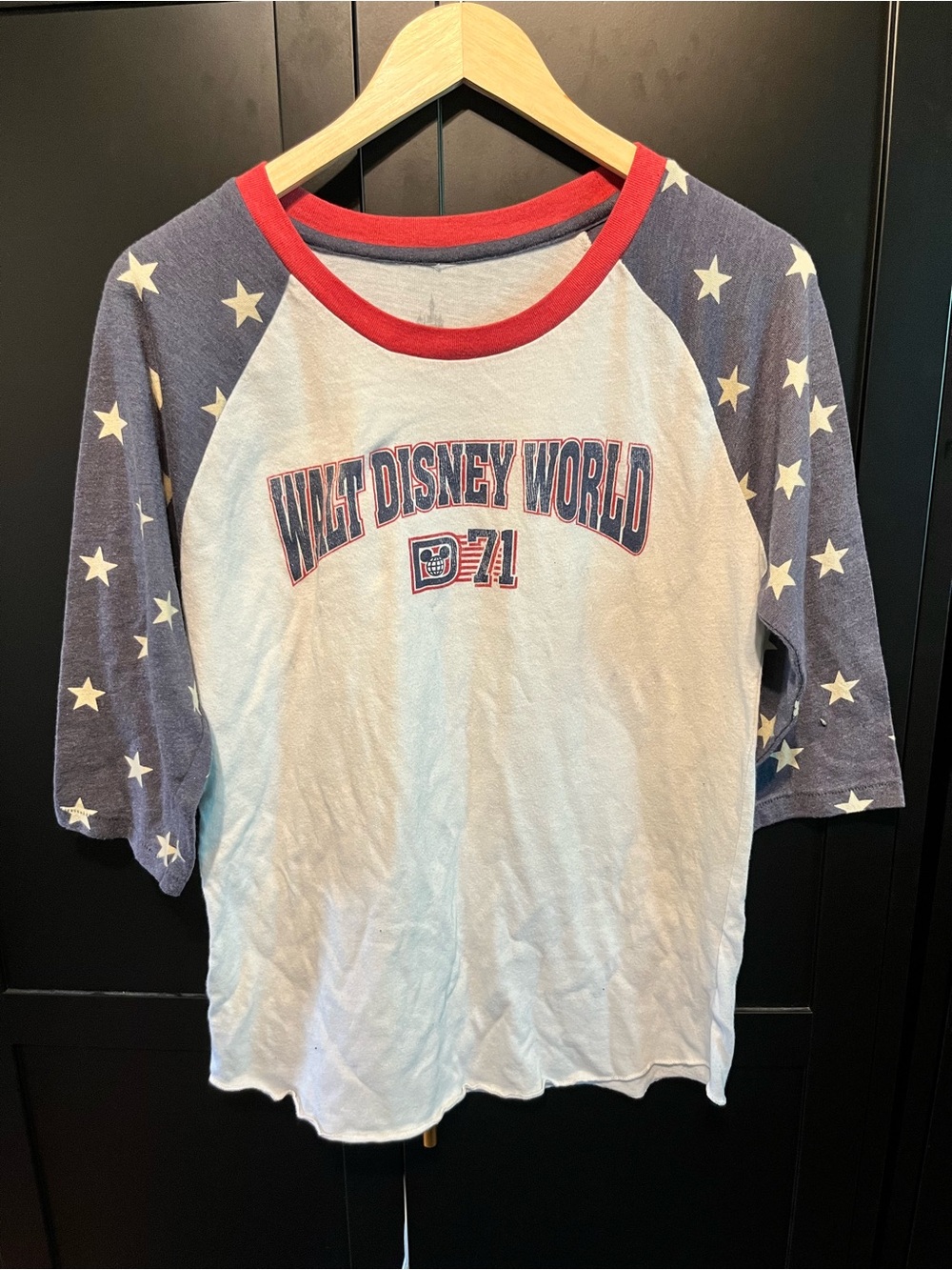 Disney Parks Walt Disney World D71 1971 Star Raglan Shirt Women’s L